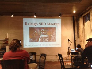 SEO Basics presentation at the Raleigh SEO Meetup