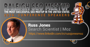 Russ Jones speaking at the Raleigh SEO Meetup Conference